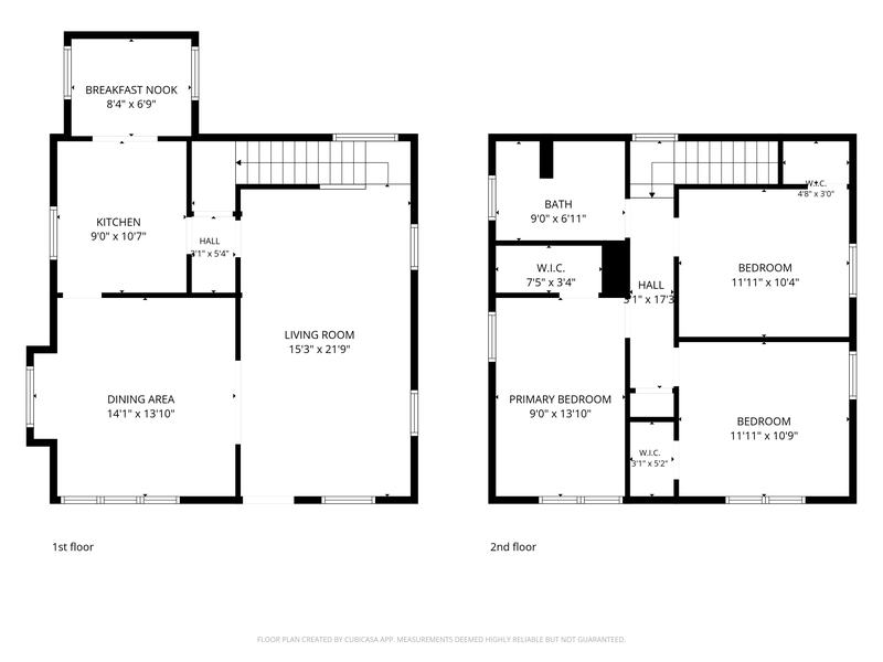 Sample 2D floor plan with room labels and measurements